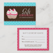  Cupcake Cadeaubon Kortingskaartje (Voorkant / Achterkant)