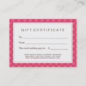  Cupcake Cadeaubon Kortingskaartje (Achterkant)