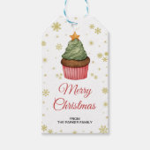 Cupcake Cadeautags | Kerstfeest Verpakkingslabel Cadeaulabel (Voorkant)