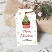 Cupcake Cadeautags | Kerstfeest Verpakkingslabel Cadeaulabel