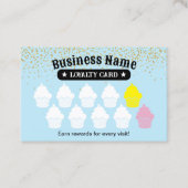 Cupcake Cake Bakery Light Blue Customer Loyalty (Voorkant)