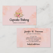 Cupcake Cake Bakker Pastry Chef roze Visitekaartje (Voorkant / Achterkant)