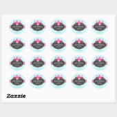 Cupcake Cake Poppen Cookie Bakery Packaging Ronde Sticker (Vel)