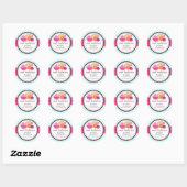 Cupcake Cake Poppen Cookie Turnover Bakkerij Box S Ronde Sticker (Vel)