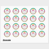 Cupcake Cake Poppen Seashell Bakkerij Box Seals Ronde Sticker (Vel)