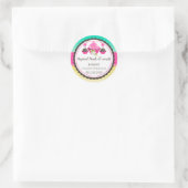 Cupcake Cake Poppen Tropische Bakkerij Box Seals Ronde Sticker (Tas)