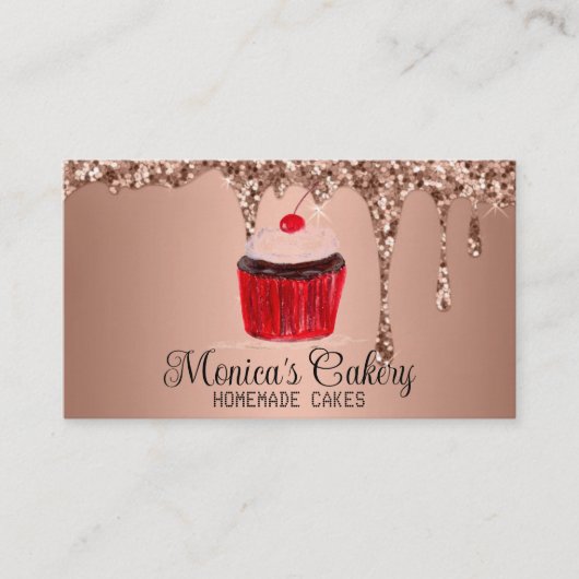 Cupcake Cakes Desserts Sweets Homemade bakery Visitekaartje (Voorkant)