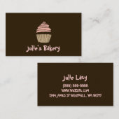 Cupcake, Cakke, Bakkerijproducten, Visitekaartje (Voorkant / Achterkant)