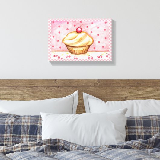Cupcake Canvas Art Print (Insitu (Slaapkamer))