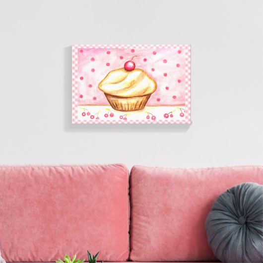 Cupcake Canvas Art Print (Insitu (Woonkamer))