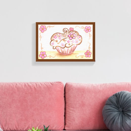 Cupcake Canvas Art Print (Insitu (Woonkamer))