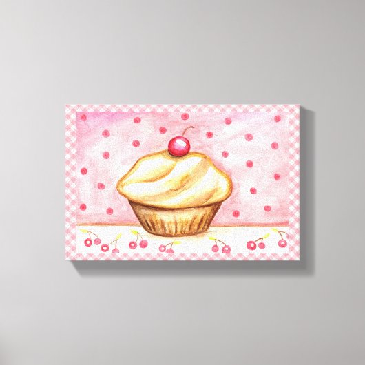 Cupcake Canvas Kunstprint Afdruk (Voorkant)