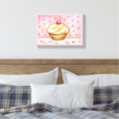 Cupcake Canvas Kunstprint Afdruk (Insitu (Slaapkamer))