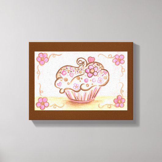 Cupcake Canvas Kunstprint Afdruk (Voorkant)
