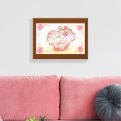 Cupcake Canvas Kunstprint Afdruk (Insitu (Woonkamer))
