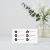 Cupcake Care Minimalist Flat Thank You Card Visitekaartje (Staand voorkant)
