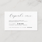Cupcake Care Minimalist Flat Thank You Card Visitekaartje (Achterkant)