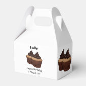 Cupcake cartoon illustratie bedankdoosjes (Achterkant)