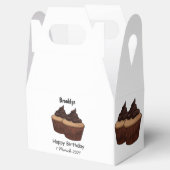 Cupcake cartoon illustratie bedankdoosjes (Geopend)