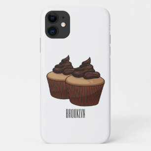 Cupcake cartoon illustratie Case-Mate iPhone case