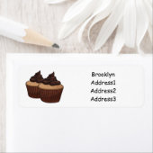 Cupcake cartoon illustratie etiket (Insitu)