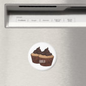 Cupcake cartoon illustratie magneet (Insitu (Vaatwasser))