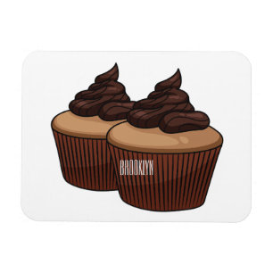 Cupcake cartoon illustratie magneet