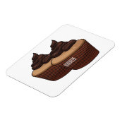 Cupcake cartoon illustratie magneet (Linkerzijde)