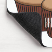 Cupcake cartoon illustratie muismat (Hoek)