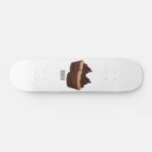 Cupcake cartoon illustratie persoonlijk skateboard (Horizontaal)