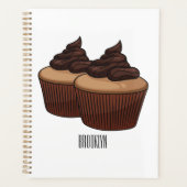 Cupcake cartoon illustratie planner (Voorkant)
