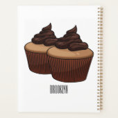 Cupcake cartoon illustratie planner (Achterkant)