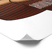 Cupcake cartoon illustratie poster (Hoek)