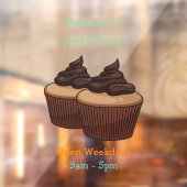 Cupcake cartoon illustratie raamsticker (Vel 2)