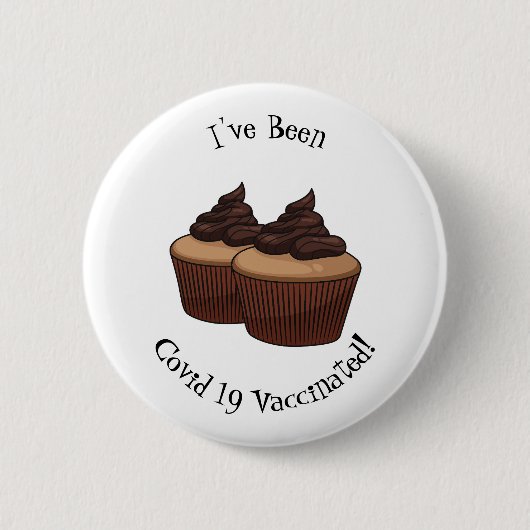 Cupcake cartoon illustratie ronde button 5,7 cm (Voorkant)