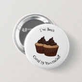 Cupcake cartoon illustratie ronde button 5,7 cm (Voorkant /achterkant)