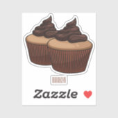 Cupcake cartoon illustratie sticker (Vel)