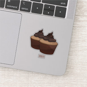 Cupcake cartoon illustratie sticker