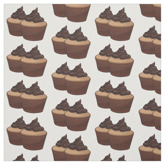 Cupcake cartoon illustratie stof (Swatch)