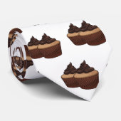 Cupcake cartoon illustratie stropdas (Opgerold)