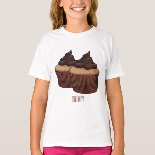 Cupcake cartoon illustratie t-shirt