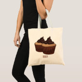 Cupcake cartoon illustratie tote bag (Voorkant (product))