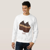 Cupcake cartoon illustratie trui (Voorkant volledig)