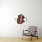 Cupcake cartoon illustratie wandkleed (In Situ (horizontaal))