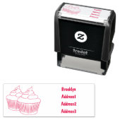 Cupcake cartoon illustratie zelfinktende stempel (In situ)