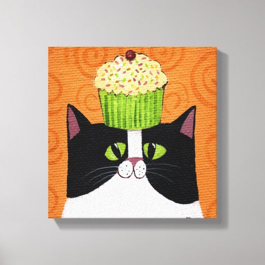 Cupcake Cat Canvas Afdruk (Voorkant)