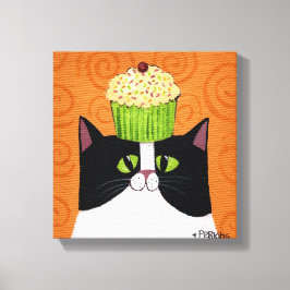 Cupcake Cat Canvas Afdruk