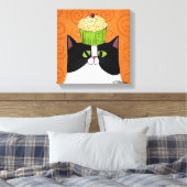 Cupcake Cat Canvas Afdruk (Insitu (Slaapkamer))