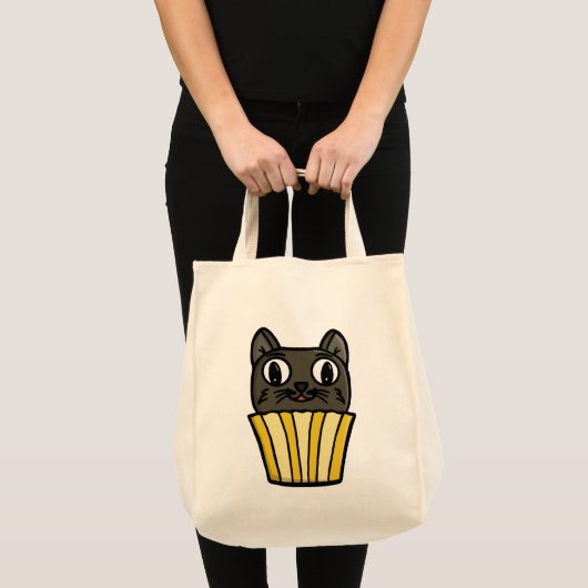 Cupcake Cat Peekaboo Tote Bag (Voorkant (product))