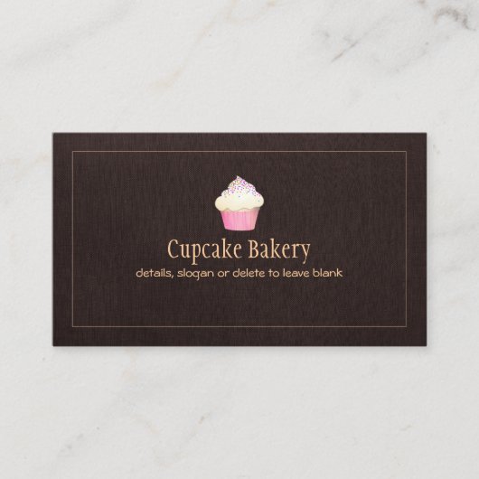 Cupcake Catering Bakery Pastry Chef Visitekaartje (Voorkant)